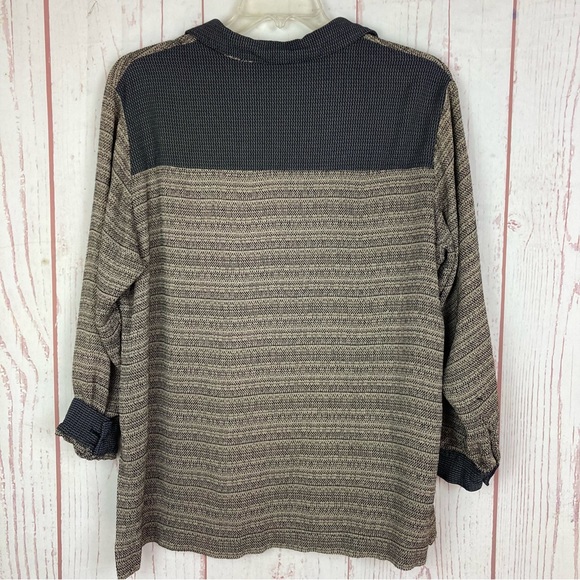 Vintage Saint Germain Woman 1X Button Shirt Mixed Media USA Unique Buttons Flaws - Picture 10 of 14